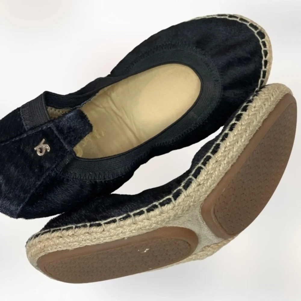 Yosi Samra Foldable Calf Hair Espadrille Flat